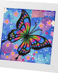 Butterfly Diamond Art Kits for Kids-Butterfly Diamond Art Painting Kits for Kids with Frame,Butterfly Diamond Art for Kids with Beautiful Package for Gift (6X6 Inch)
