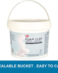 White Modeling Foam Clay- Air Dry, Squishy,Pliable - Molding Clay for Adult Arts & Crafts Project,Fake Bake,Slime Ingredient Supplies,3 LBS / 1.36 KG Bucket, Age 3 Years & Up