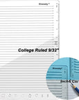 Straight Line Stencil Template College Ruled 9/32" Spacing,Line Drawing Stencil Lettering Guide 11 Inch,Scale Writing Calligraphy Ruler College Paper Template with Journal Stencils Patterns