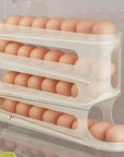 Refrigerator Egg Storage Box - 4 Tiers Fridge Egg Rack Large Capacity Egg Dispenser for Refrigerator