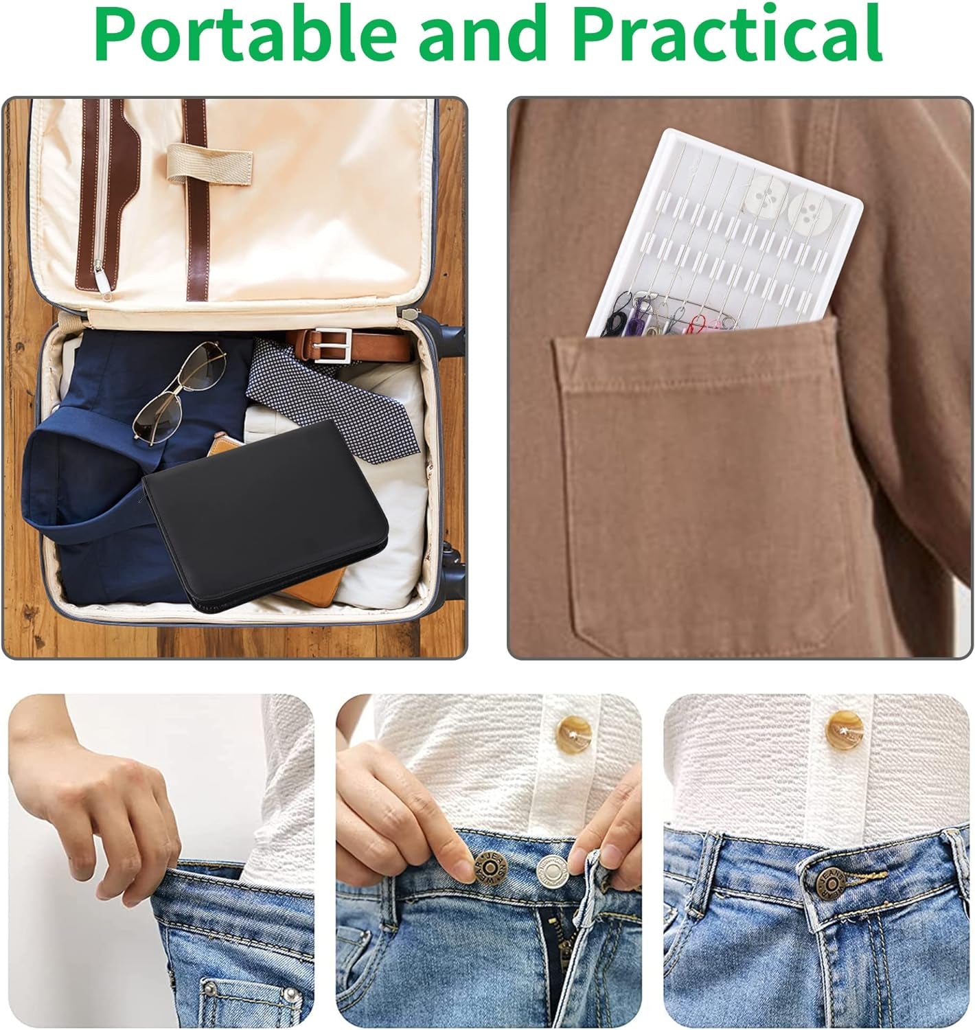 Large Sewing Kit for Adults, 235 Pcs Needle and Thread Kit with Basic Sewing Supplies and Accessories for Travel Small Fixes, Emergency Repairs, Hand Sewing, Beginners, Starter