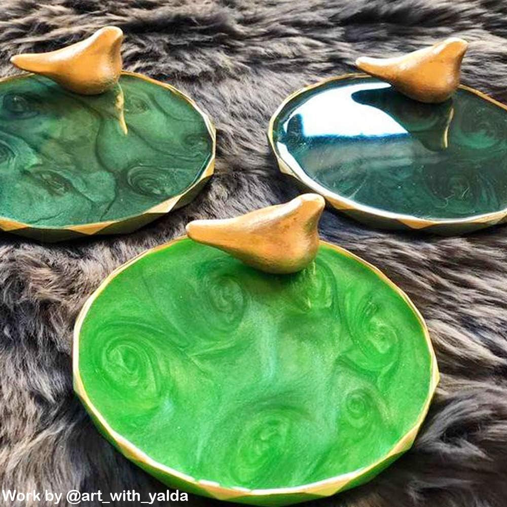 4 Pack Resin Coaster Molds, Diamond Edge Crystal Coaster Molds for Resin Casting, round Geode Coaster Silicone Molds for Epoxy Resin