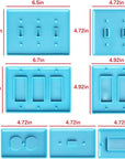Light Switch Cover Resin Molds,Switch Socket Panel Plaster Mold for Epoxy Resin Epoxy Molds,Switch Plate Silicone Mold Outlet Cover Molds for DIY Crafts Making Home Decor（7Pcs）