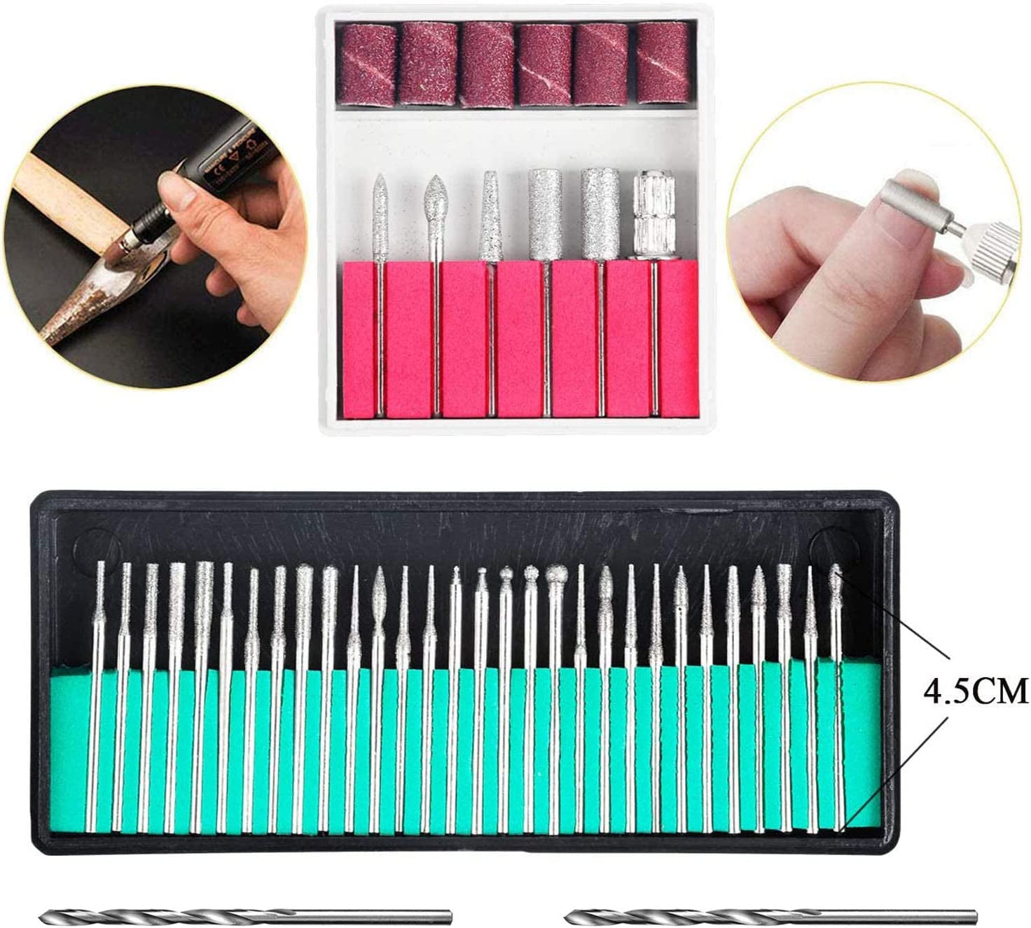 108 Pcs Engraving Tool Kit, Multi-Functional Electric Corded Micro Engraver Etching Pen DIY Rotary Tool for Jewelry Glass Wood Metal Plastic with Scriber, 82 Accessories and 24 Stencils - Black