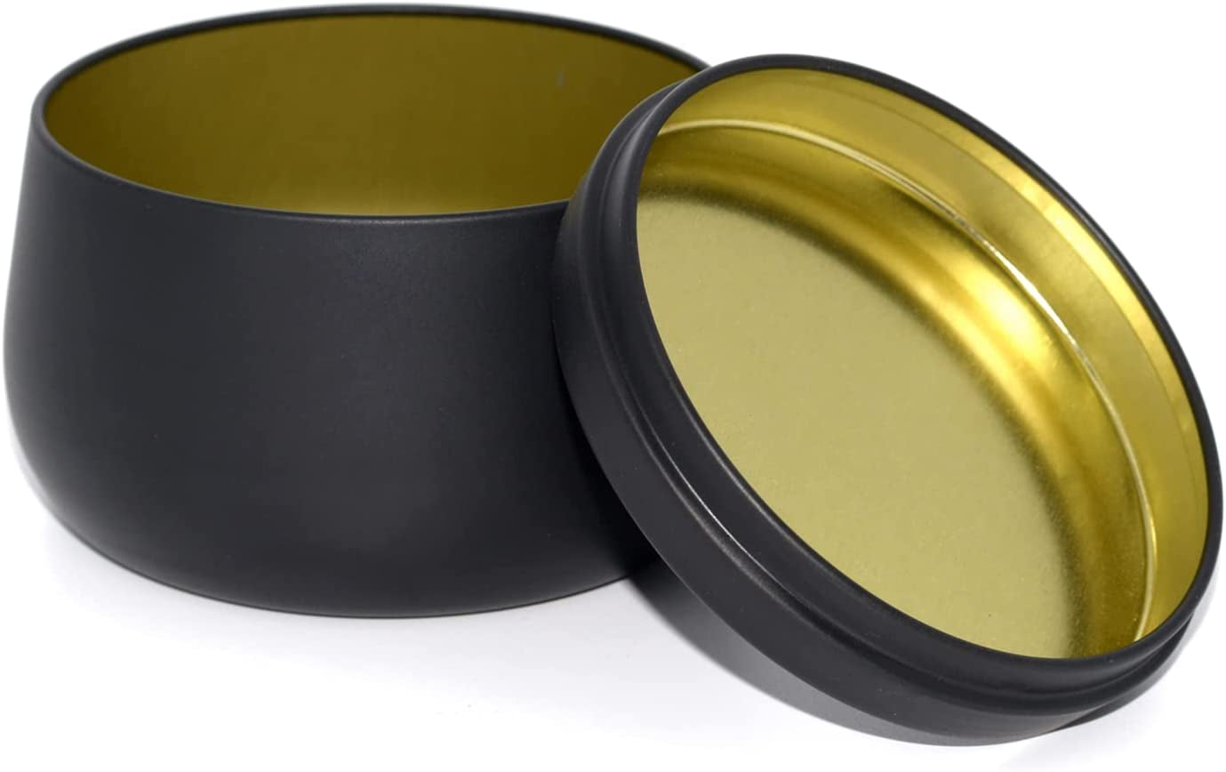 8Oz Candle Tins 24 Pieces,Candle Jars Candle Containers with Lids, 8 Oz, for Candles Making, Arts &amp; Crafts, Storage, and Gifts (Black 12Pcs+Gold 12PCS)