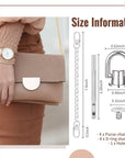4 Pcs Purse Chain Strap Extender 7.9 Inch Purse Chain and 8 Pcs Studs Rivets D Ring, Flat Purse Strap Extender with Post Head Buttons Bag Making Supplies with Hole Punch for DIY Wallet, Gold, Silver