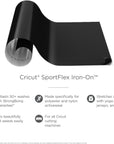 Sportflex Iron on Vinyl, DIY Supplies, 11.8” X 24” HTV Roll - Black