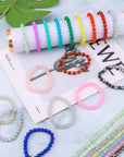 1400Pcs 30 Color Glass Beads for Jewelry Making, 8Mm round Crystal Glass Bracelets Making Kit Suitable for Beginner Bracelet Making