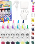 Tie Dye Kit, Tie Dye Set for Kids, 12 Vibrant Colors Pre-Filled Tye Dye Bottles, Non Toxic Permanent Fabric Dye Art Set, Easy DIY Fabric Art - Create Fun