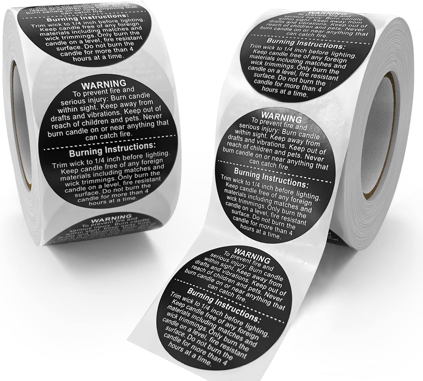 1000 PCS Candle Warning Labels, 1.5Inch round Candle Safety Labels Sticker for Candle Making DIY Candle Jars (Colourful)