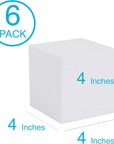 Silverlake Craft Foam Block - 6 Pack of 4X4X4 Foam Cubes, EPS Polystyrene Blocks for Crafting, Modeling, Art Projects and Floral Arrangements - Sculpting for DIY School & Home Art Projects (6 Pack)