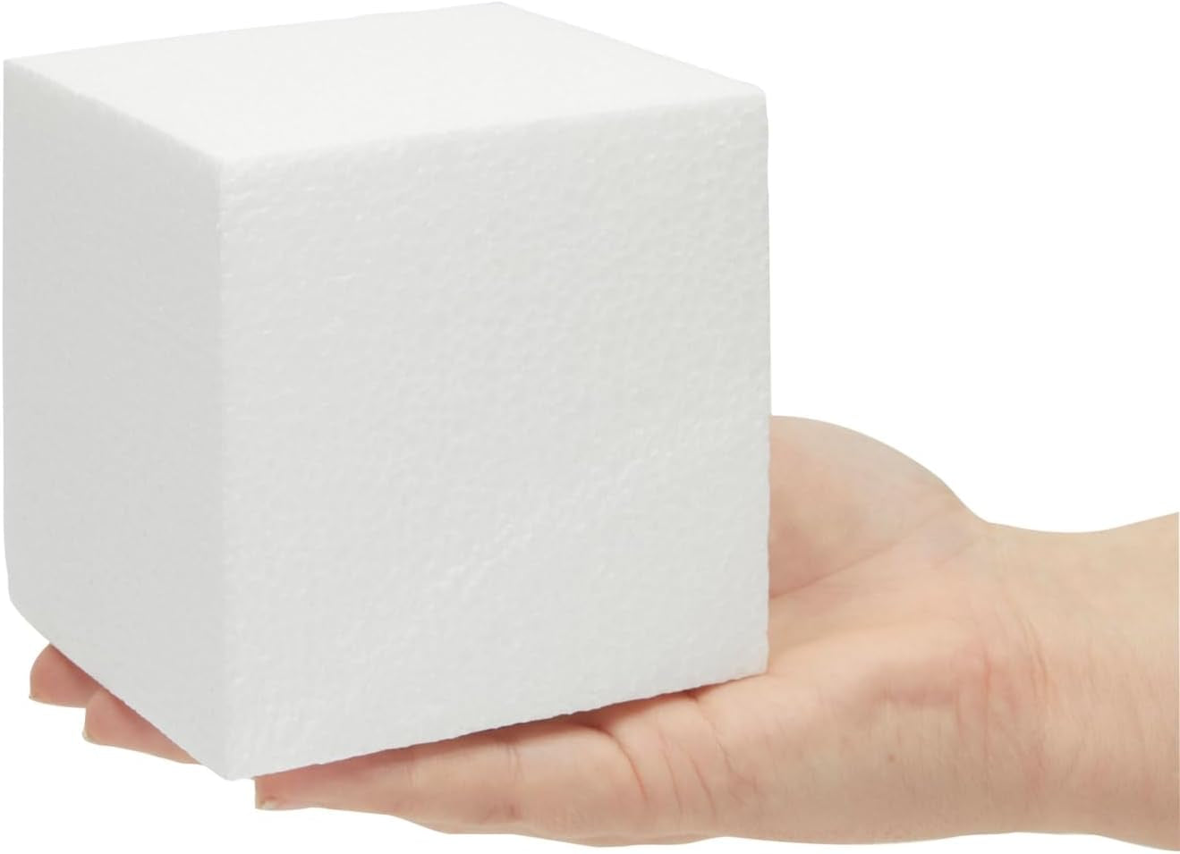 6 Pack Foam Cube Squares for Crafts - Polystyrene Blocks for DIY, Floral Arrangements, Arts Supplies (4 X 4 X 4 In, White)