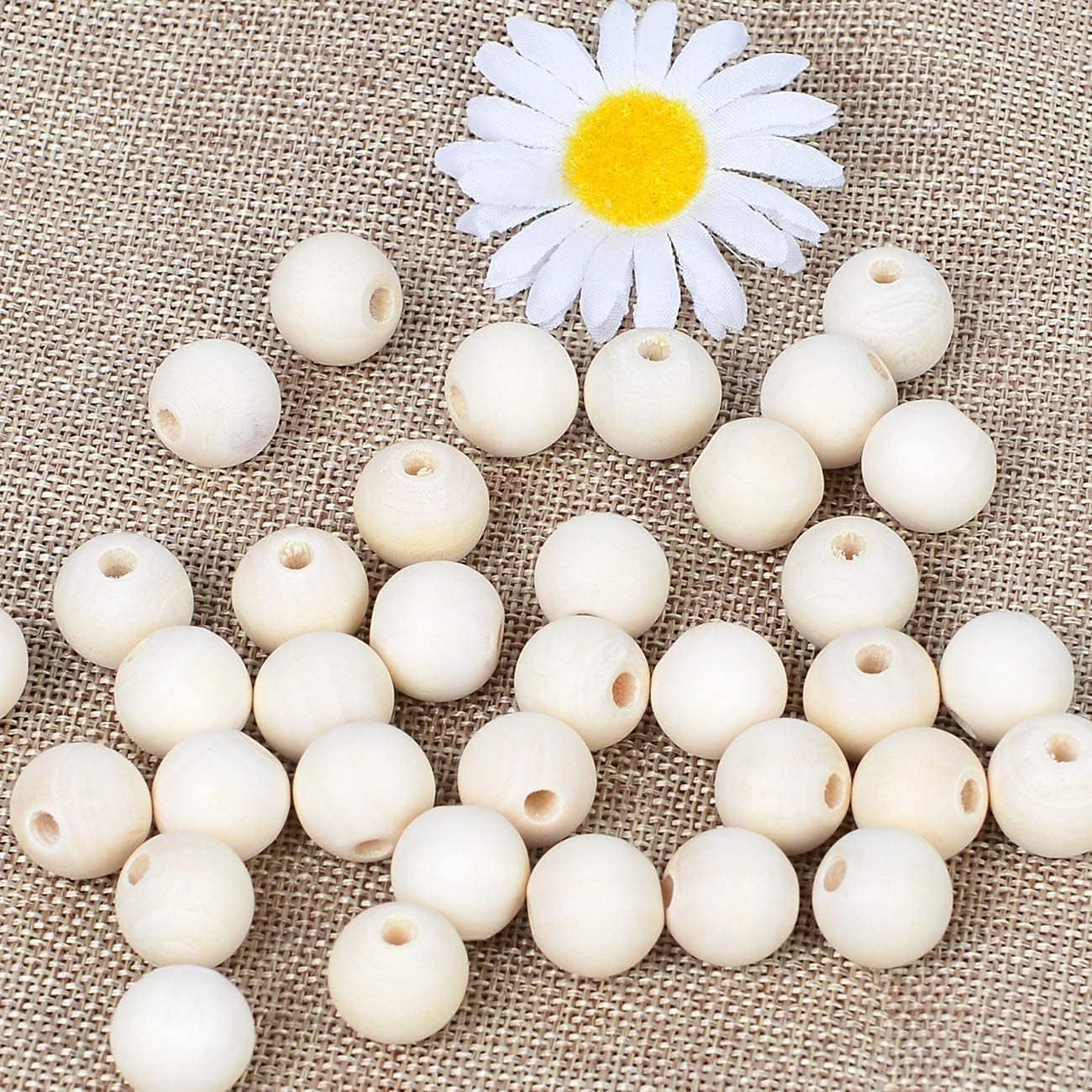 500Pcs 20Mm Wood Beads Natural Unfinished round Wooden Loose Beads Wood Spacer Beads for Craft Making Decorations and DIY Crafts