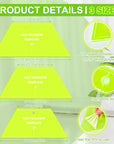 3 Pcs Half Hexagon Quilting Template Acrylic Quilting Template Ruler 8 9 10 Inch Quilt Rulers for Quilting and Sewing Layer Cake Patchwork Quilt Supplies for Cutting Patterns DIY Craft (Green)