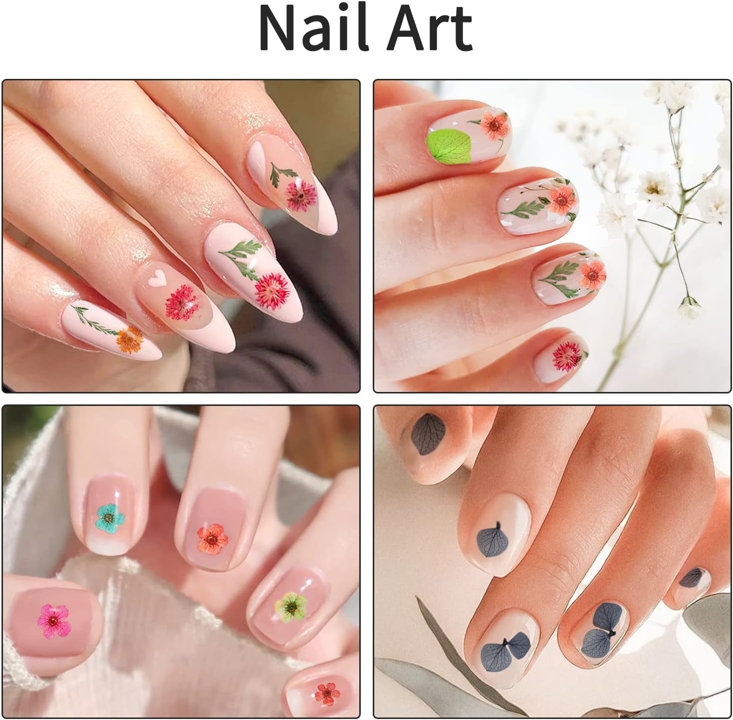 4 Boxes Dried Flowers for Resin, 48 Styles Natural 3D Applique Flowers DIY Craft Supplies, Resin Epoxy Casting Fillers for Silicone Molds, Nail Arts, Handmade Projects, Decoration Accessories