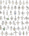 Pearl Bead Cages Pendants Necklace Charms for Adults Women DIY Jewelry Making Aromatherapy Diffuser Necklace Lockets Metal Charms for Crafts