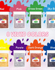 Tie Dye Powder - 8 Colors 160G/5.6Oz Tie Dye Refill Powder Packets, Non-Toxic Tye Dye for Kids Adults, Fabric Tie Dye Powder Bulk for Shirts, Clothing, Group, Festival Designs