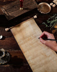 3 Pcs Vintage Blank Paper Scroll 7.28 X 30-32 Inches on Wood Rods Long Aged Scroll Paper Quick Drop Blank Scroll for Writing Drawing, Handwritten Calligraphy