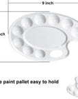 Update 30Pcs Paint Tray Palettes,Plastic Paint Tray Palette,Paint Palettes,Paint Pallets with 9 Wells for Adults & Kids, or Painting or DIY Craft Class,White