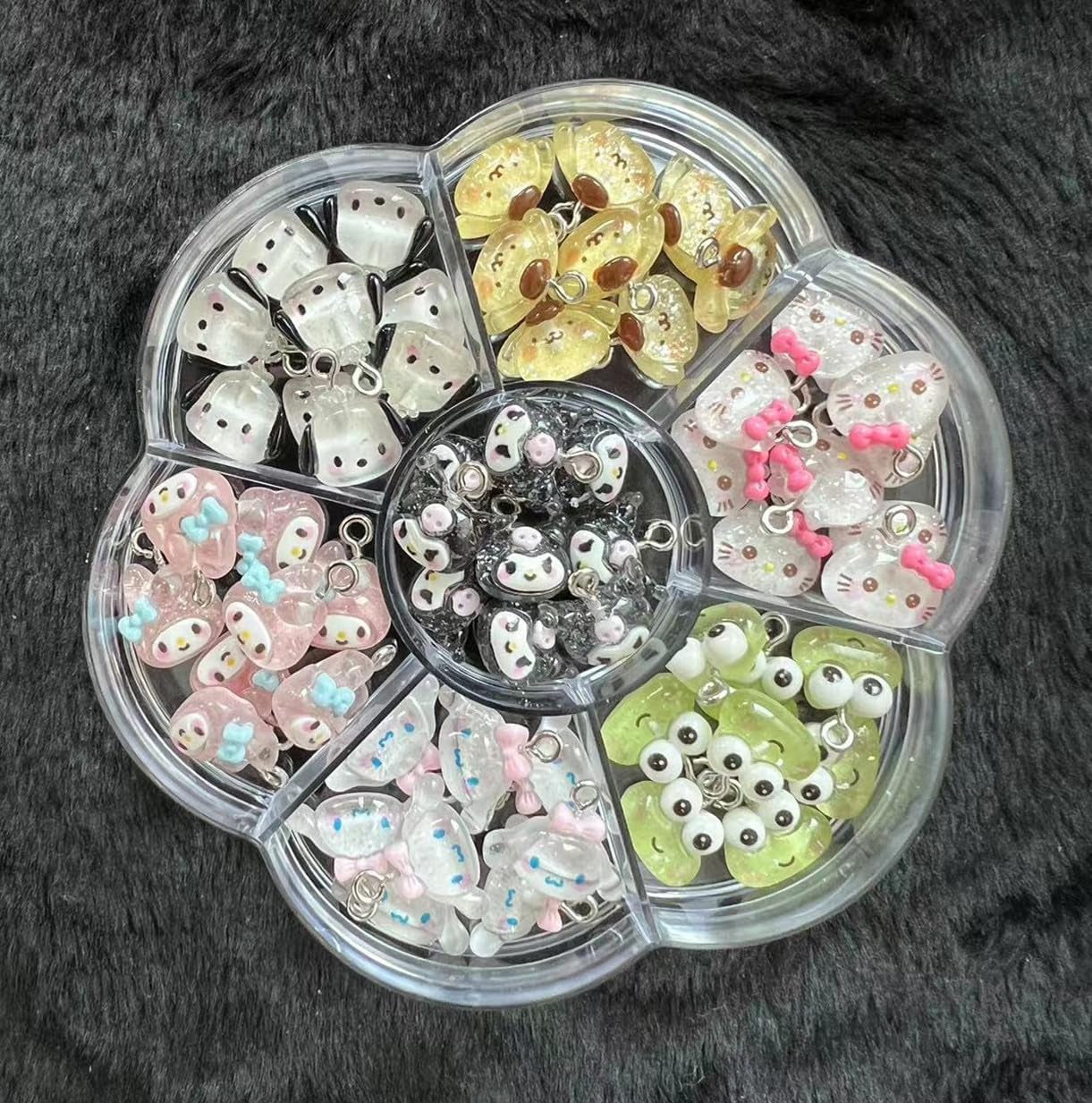 35PCS Mini Pendant Charms Colorful Cartoon Resin Charms Jewelry Making DIY Pendant Ornament Cute Kitty Shape Charms for DIY Craft Bracelet Necklace Earrings