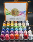 42 Spools 1000M (1100Y) Polyester Embroidery Machine Thread Kit for Professional Embroiderer and Beginner