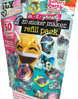 3D Sticker Maker Kit for Girls and Boys, DIY Arts and Crafts Fun for Ages 6+, Creative Toy Gift Set Includes 50+ Custom Refills- Safari Party Pack | ILY