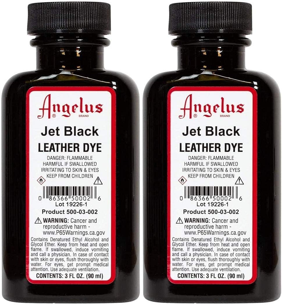Leather Dye Jet Black - 2 Pack