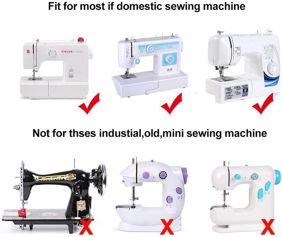 11Pcs Presser Feet, Sewing Machine Kit Household DIY Spare Parts Accessories for Sewing Machine Brother Singer Janome Toyota