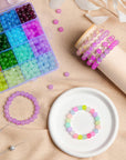 Glass Beads for Jewelry Making, 1520PCS 48 Colors 8Mm Crystal Beads Bracelets Making Kit with Star Pendants for Bracelet Necklace DIY Crafts Making