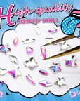 380 Pcs Teeth Gem Kit,Tooth Diamonds Gems Kit for Teeth DIY Crystals Teeth Jewelry Kit for Girls Y2K Crystal AB Rhinestones Butterfly Love Star Multiple Styles for Boys Harmless Fashionable