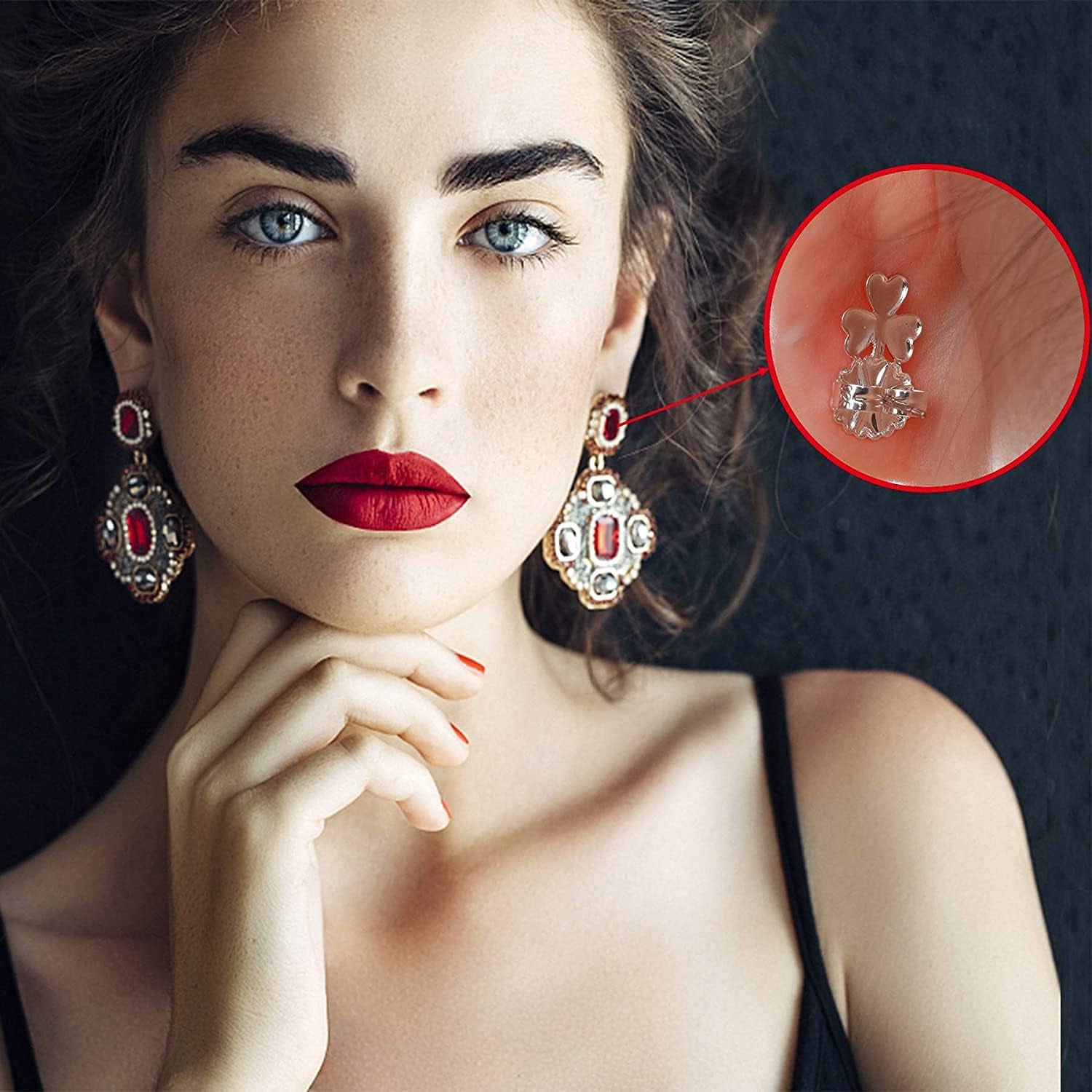 9 Pairs Earring Lifters with 30 Pieces Bullet Clutch Earring Backs, Earring Backs for Droopy Ears, Adjustable Hypoallergenic Sliver Safety Magic Earring Backs for Heavy Drooping Earring
