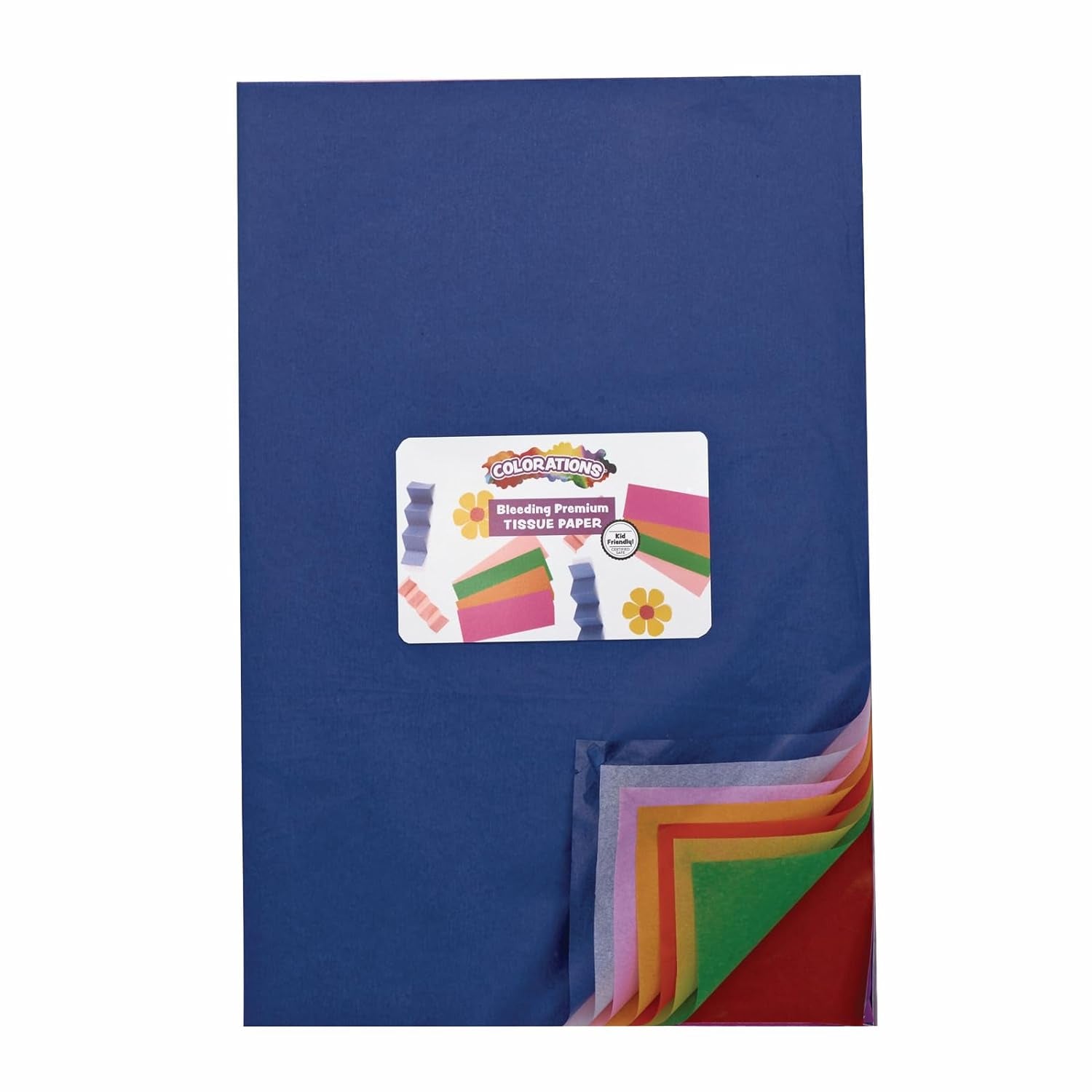 Bleeding Art Tissue, 50 Sheets, 12 Inches X 18 Inches, 20 Assorted Colors, Watercolor, Collage, Arts & Crafts, Mess-Free Paint Alternative, Model:Bbregtis