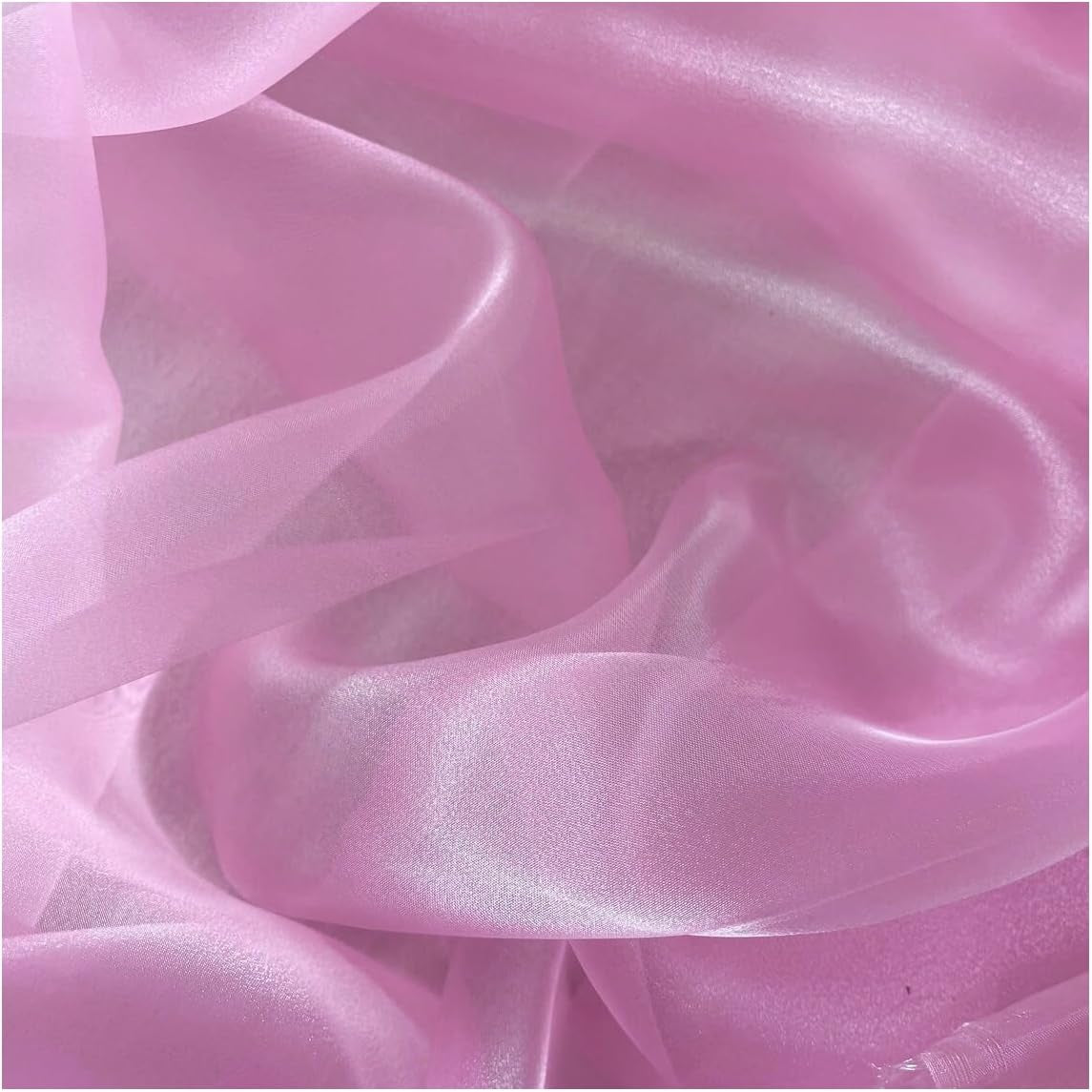 Pack of 25 Yards Long Bridal Solid Sheer Organza Fabric Bolt for Wedding Dress, Fashion, Crafts, Decorations, Backdrop, Christmas Craft Supplies, Silky Shiny Organza Fabrics 44” Wide- Dark Purple