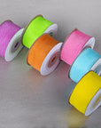 6 Spools Ribbon Sheer Chiffon Ribbon Gift Wrapping Ribbon Summer Ribbon Organza Ribbon for Crafts, 1 Inch Wide 60 Yards