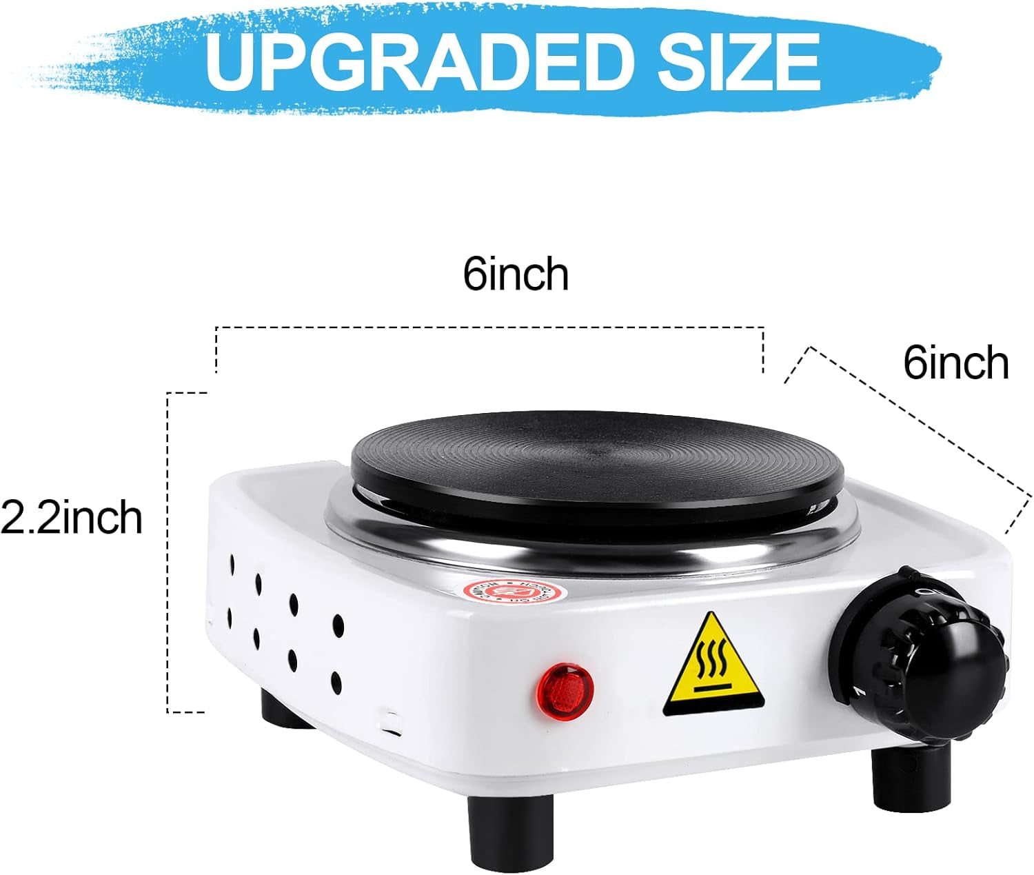 Hot Plate for Candle Making, White Color Electric Hot Plate for Melting Wax, Chocolate, Candy and More