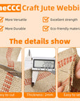 Craft Jute Webbing Tape, 3.5" X 10 Yd,11 Lbs Heavy-Duty for Chair Repair, Crafting, Burlap Ribbon, Upholstery