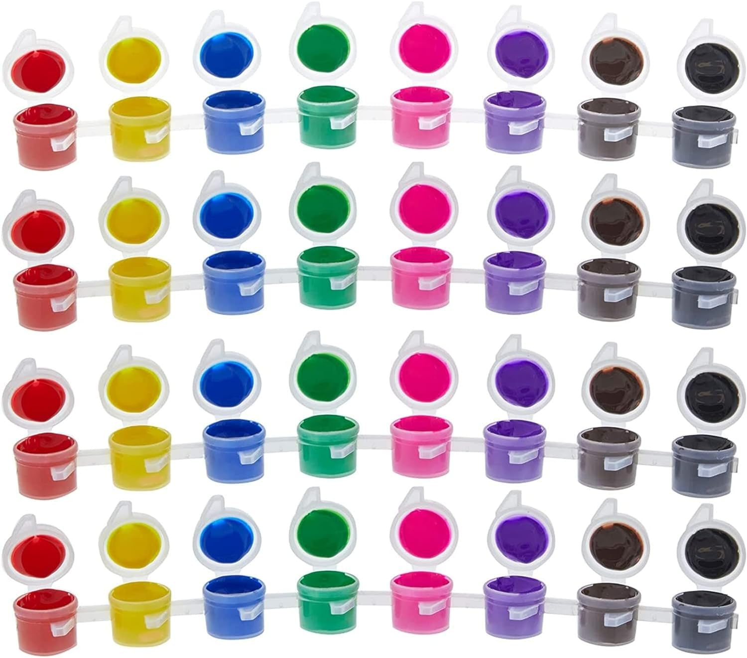 Acrylic Paint Pots for Kids, Classroom, Art and Crafts, 8 Colors (96 Pack)