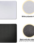 Sublimation Mouse Pad Blank Rectangular Blanks 12 Pcs for Sublimation Transfer Heat Press Printing Crafts 24X20X0.2Cm White