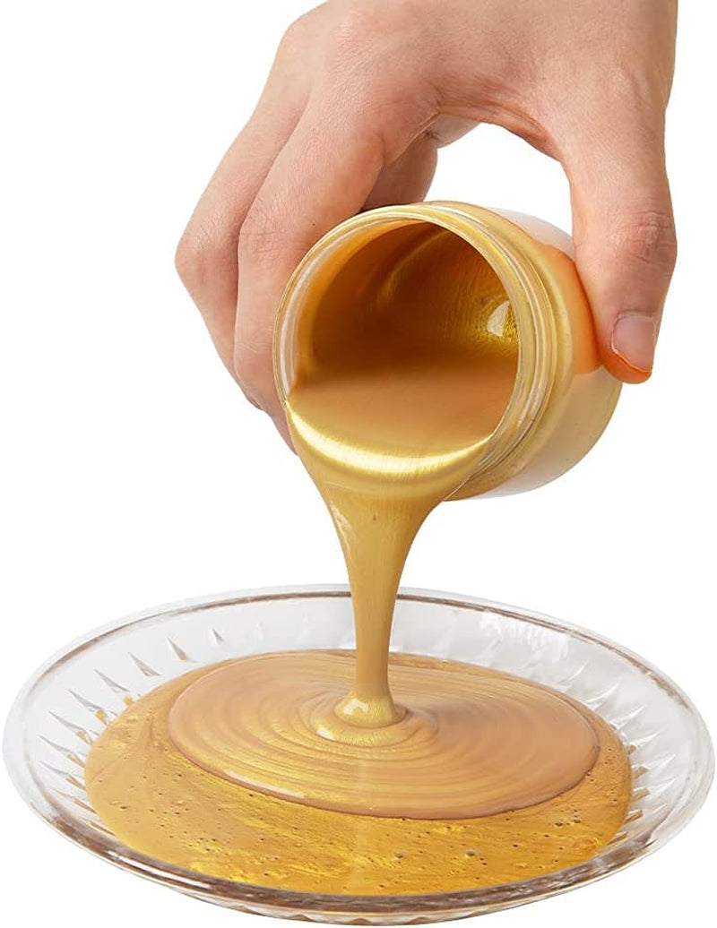 Acrylic Paint Metallic Gold, Non Toxic, Non Fading, 100Ml Gold Leaf Paint for Art, Painting, Handcrafts, Ideal for Canvas Wood Clay Fabric Craft Supplies