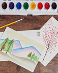 50 Pack Watercolor Postcards Blank, Bulk 4X6 Inch Cards to Paint, for Art, DIY (White, 300Gsm Cardstock)