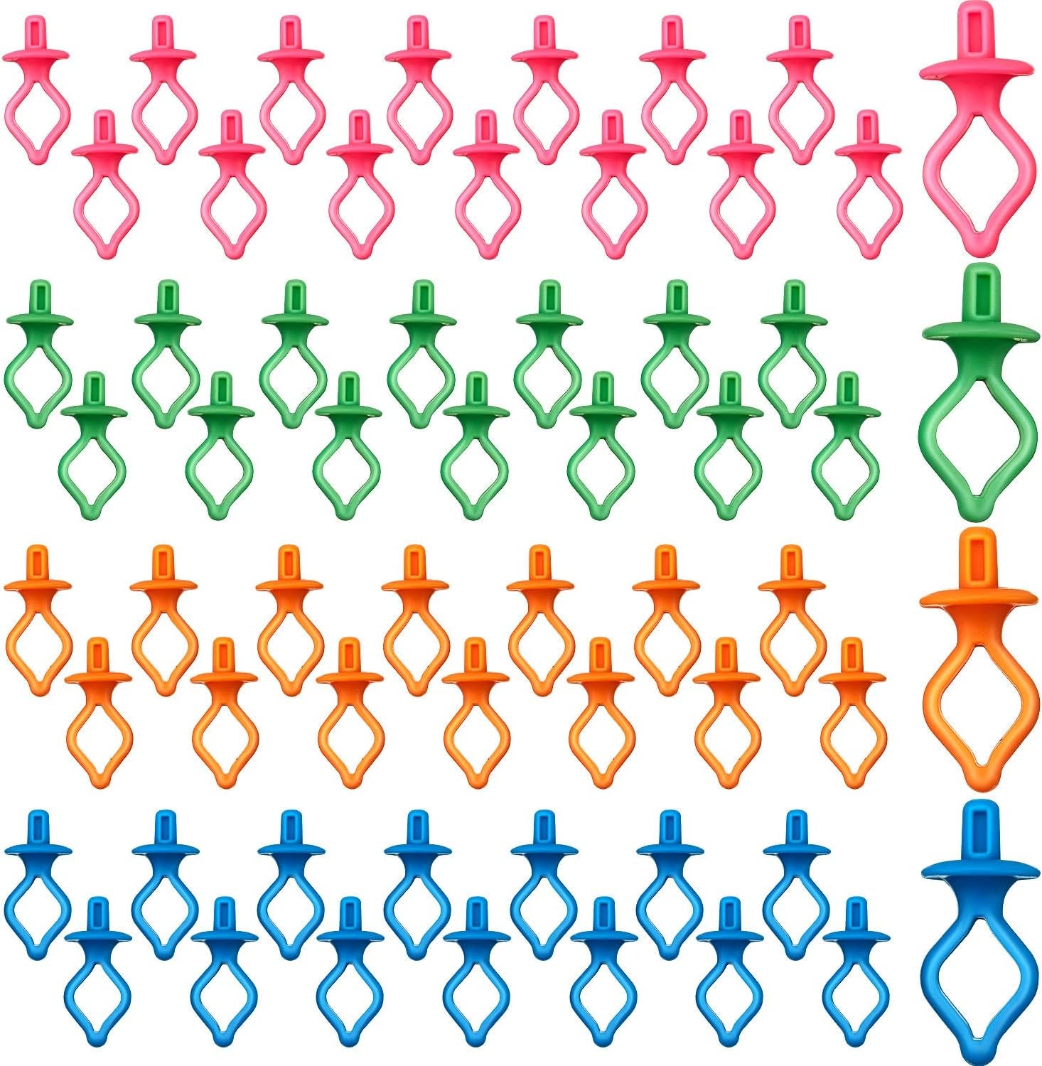 60 Pieces Bobbin Holders for Thread Spools Bobbin Clips Bobbin Thread Holder on Spool Tops Bobbins Sewing Machine Quilting Supplies Spool and Bobbin Holder for Embroidery with 4 Colors