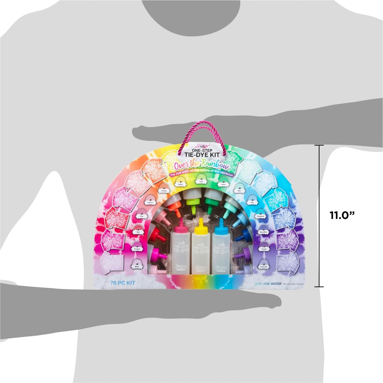 One-Step Tie Dye Kit, over the Rainbow, Easy Party Activity, Gift Idea, 15-Color Kit
