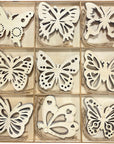 Pack of 45 Unfinished Wooden Butterfly Shaped Cutouts for DIY Crafts 3.5 Inch 5-Count Each