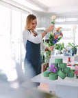 12 Pcs 3 Inch Flower Foam Block round DIY Flower Arrangement Kit Wet Flower Foam for Artificial Flowers, Wedding Aisle Flowers, Party Decoration