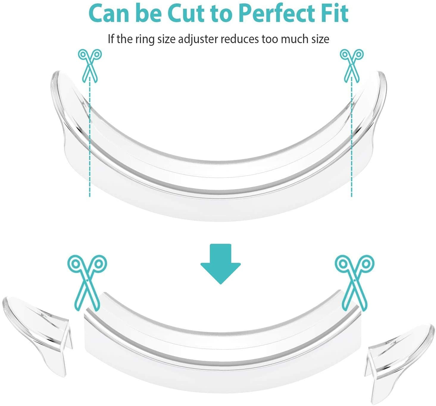 Invisible Ring Size Adjuster for Loose Rings Ring Adjuster Sizer Fit Thin Rings with Jewelry Polishing Cloth