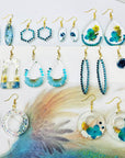 10Pcs Resin Earring Mold,Silicone Resin Jewelry Molds Set for Epoxy Resin Dangle Pendant Molds for Women