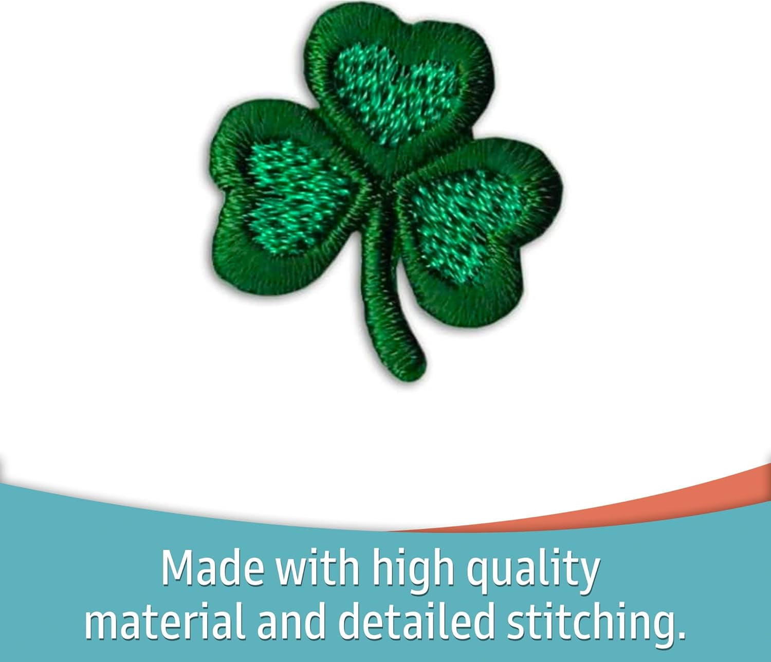 Small Shamrock Patches (10-Pack) Three Leaf Clover St. Patrick'S Day Iron on Appliques for Clothing, Uniforms, Hats, Backpacks, Jackets, Pants, Accessories, Etc.