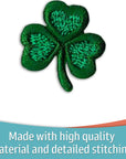 Small Shamrock Patches (10-Pack) Three Leaf Clover St. Patrick'S Day Iron on Appliques for Clothing, Uniforms, Hats, Backpacks, Jackets, Pants, Accessories, Etc.