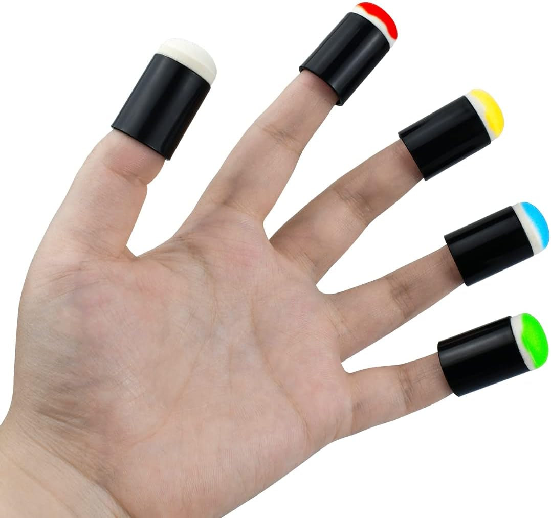 30 Pcs Craft Finger Sponge Daubers Drawing Project Finger Painting Sponge Set for Card Making, Painting, Stamping, Ink