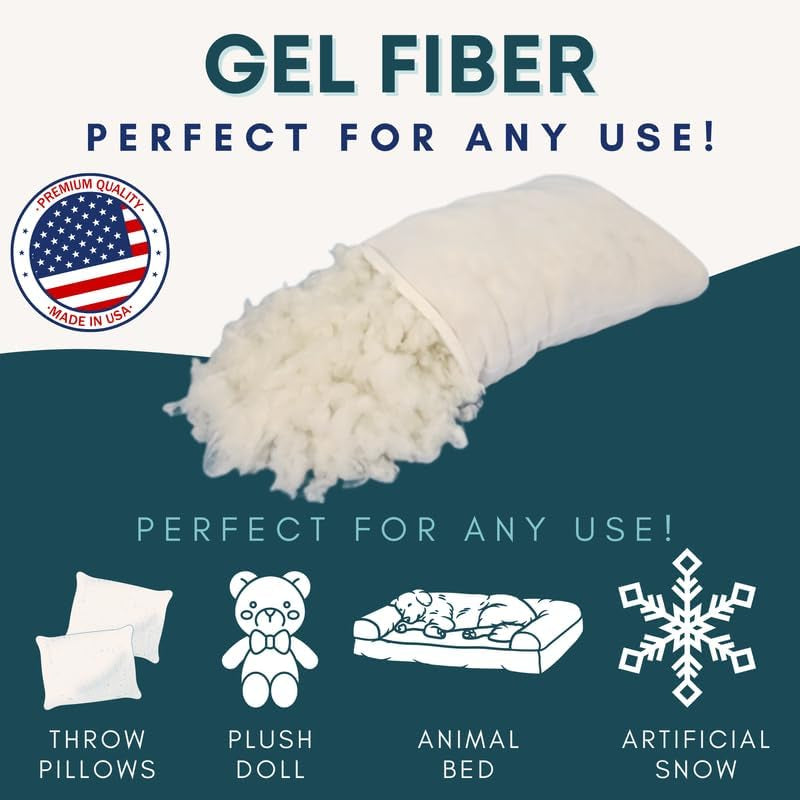 Polyester Fiber Fill (4 Pounds), Couch Cushion Filling, Stuffing for Stuffed Animals & Toys, High Resilience Fill Fiber, Oeko-Tex Certified Fiber Fill